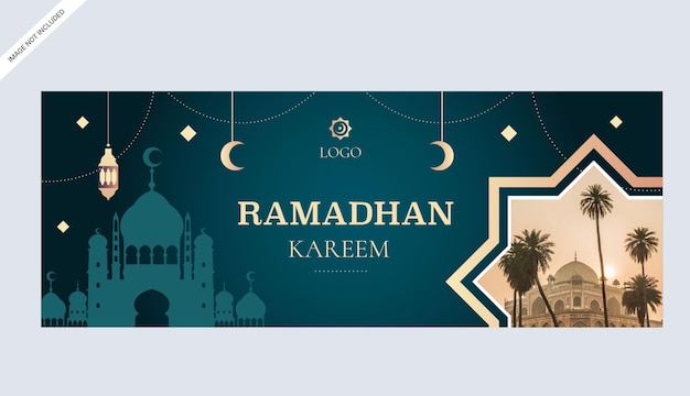 Vetor modelo de design de promoção de banner do ramadan kareem