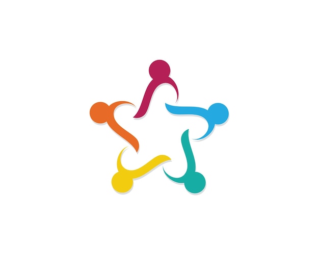 Modelo de design de rede comunitária e ícone social