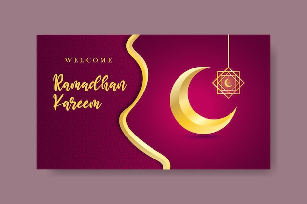 Vetor modelo de design de saudação islâmica ramadhan kareem