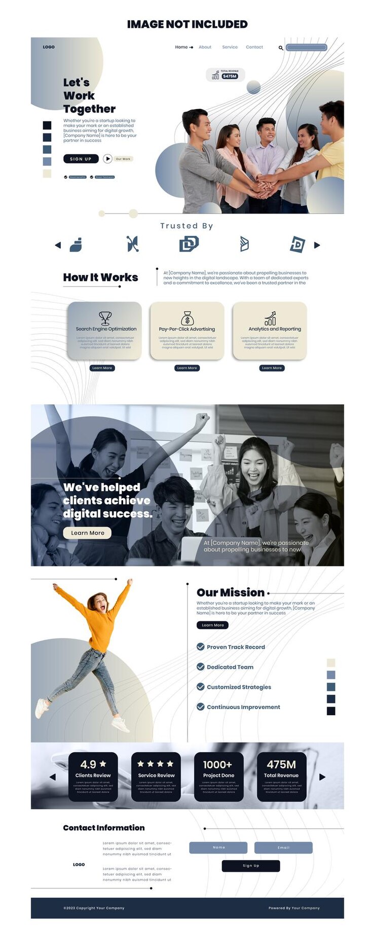 Vetor modelo de design de site de negócios com estilo minimalista moderno