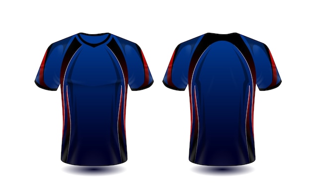 Modelo de design de t-shirt de e-sport layout vermelho e preto