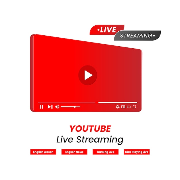 Modelo de design de transmissão ao vivo online
