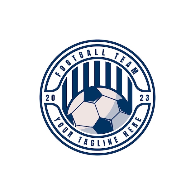 Vetor modelo de design de vetor de emblema de logotipo de clube de futebol ou futebol