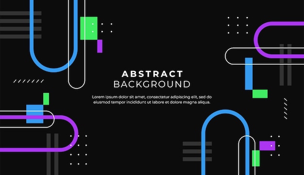 Modelo de design de vetor de fundo preto geométrico abstrato