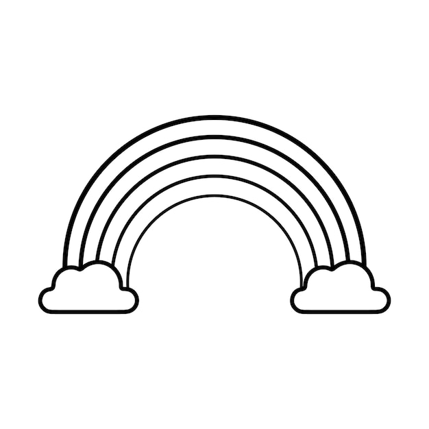Modelo de design de vetor de ícone de arco-íris