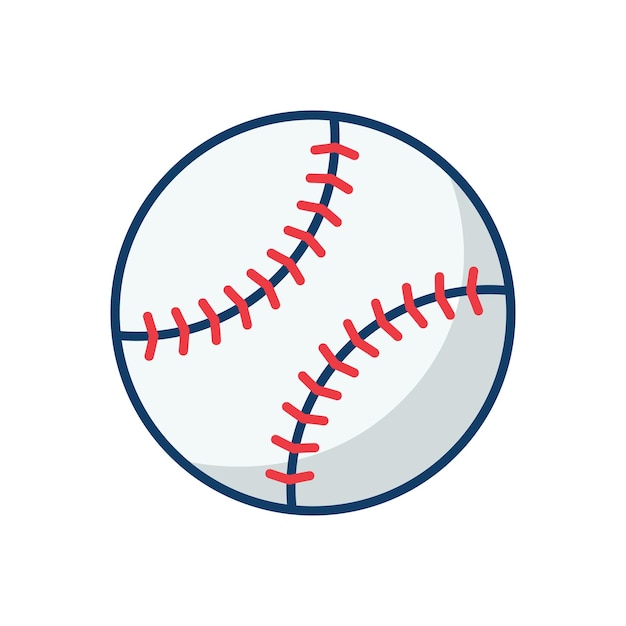 modelo de design de vetor de ícone de beisebol em fundo branco