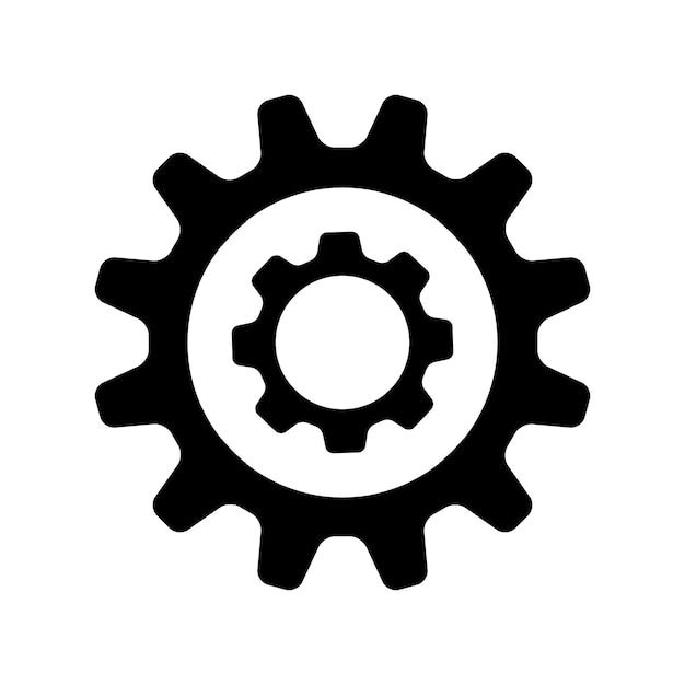 Modelo de design de vetor de ícone de engrenagem
