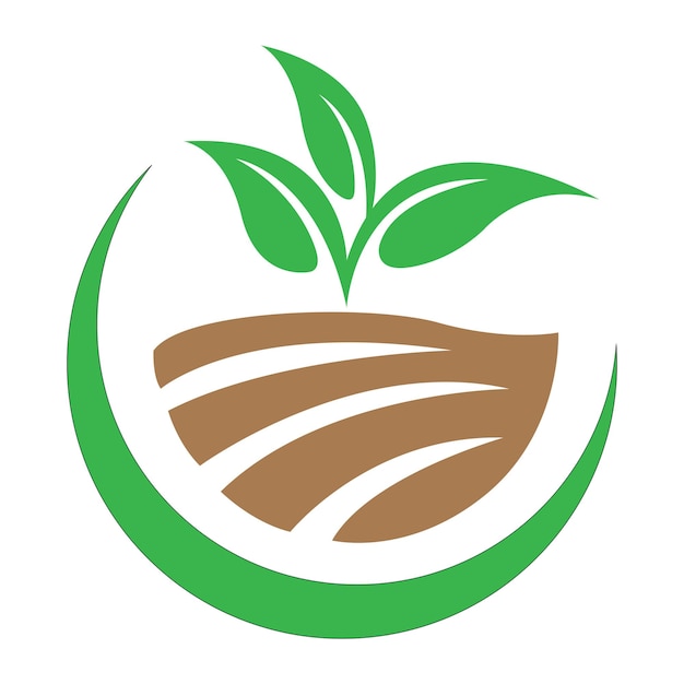 Vetor modelo de design de vetor de logotipo de ícone de agricultura
