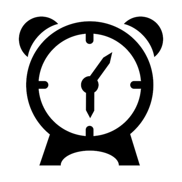 Modelo de design de vetor de logotipo de ícone de alarme