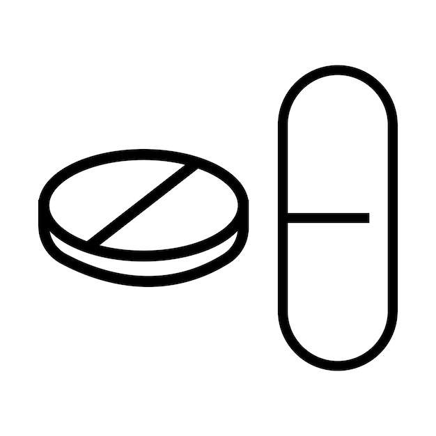 Modelo de design de vetor de logotipo de ícone de cápsulas de medicamento