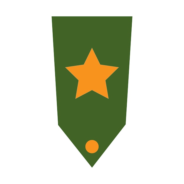 modelo de design de vetor de logotipo de ícone de classificação militar