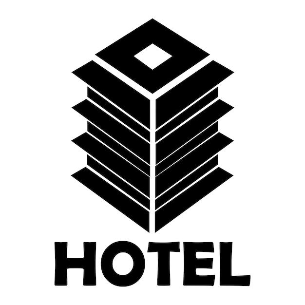 Modelo de design de vetor de logotipo de ícone de hotel