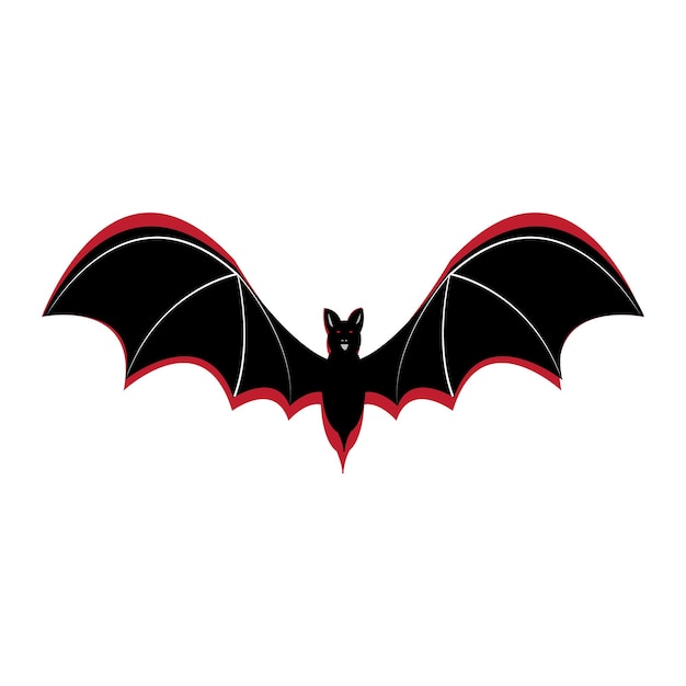 Modelo de design de vetor de logotipo de ícone de morcego