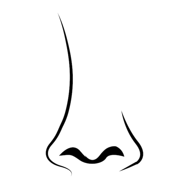 Vetor modelo de design de vetor de logotipo de ícone de nariz