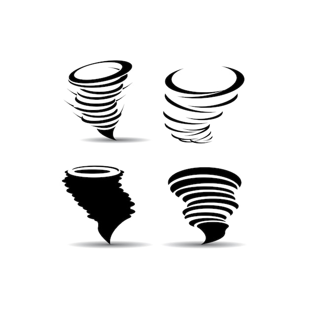 Modelo de design de vetor de logotipo de ícone de tornado