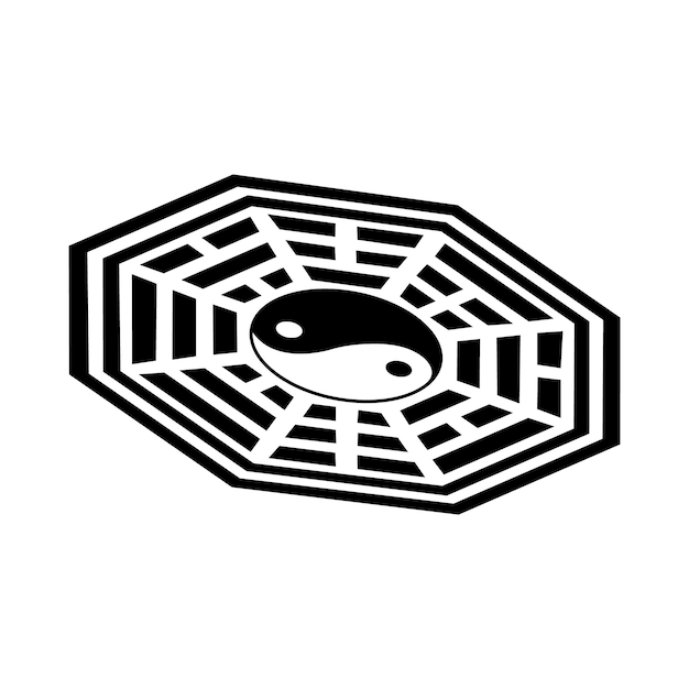 Modelo de design de vetor de logotipo de ícone yin yang