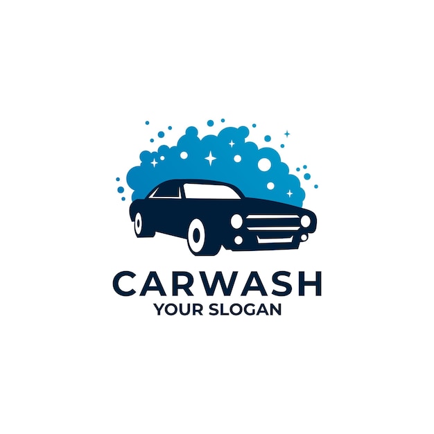 Modelo de design de vetor de logotipo de lavagem de carro