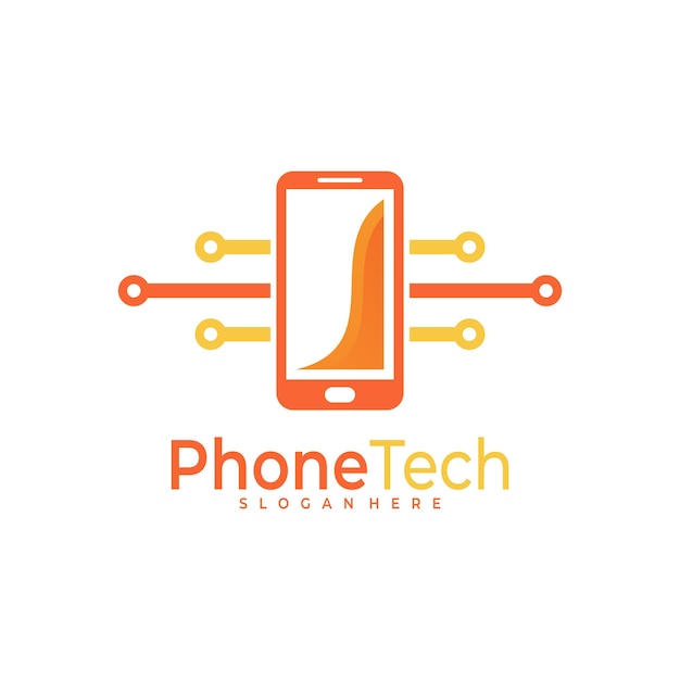 Modelo de design de vetor de logotipo de telefone