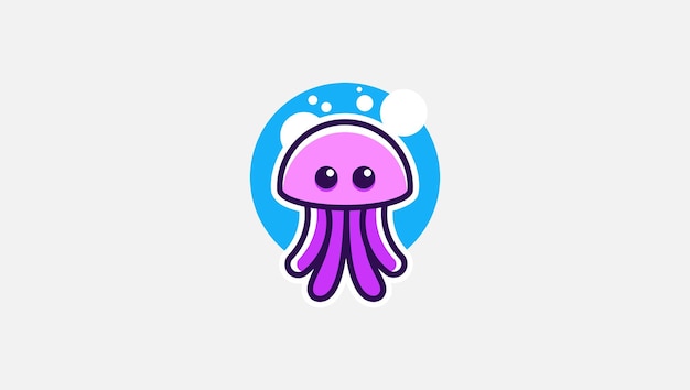 Vetor modelo de design de vetor de logotipo squid