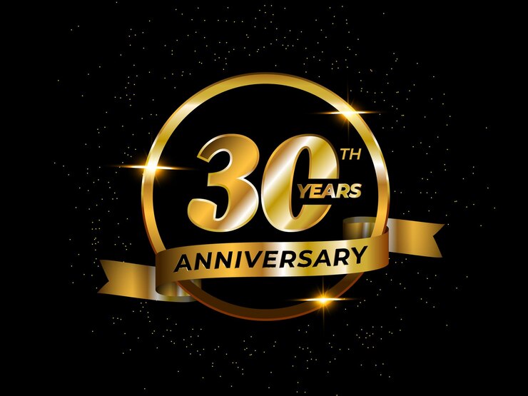 modelo de design do 30º aniversário