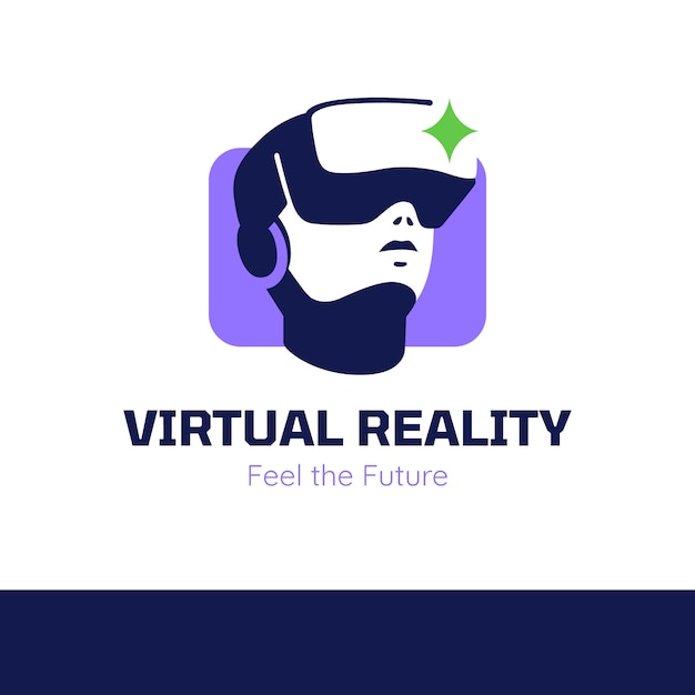Modelo de design do logotipo Ar e vr