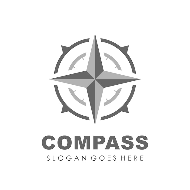 Vetor modelo de design do logotipo compass