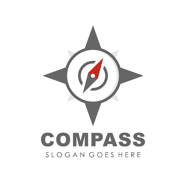 Vetor modelo de design do logotipo compass