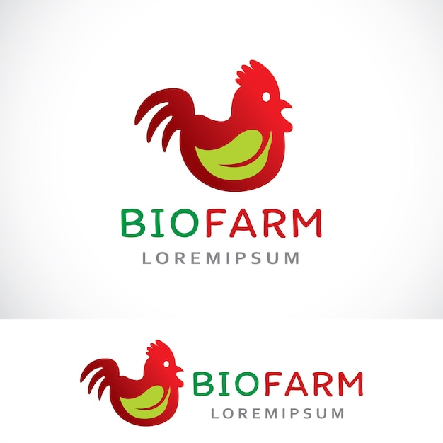 Vetor modelo de design do logotipo da fazenda biológica