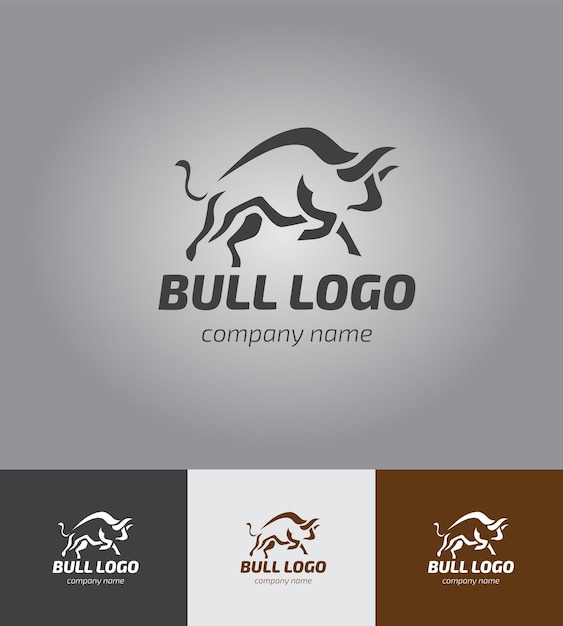 Modelo de design do logotipo da marca bull