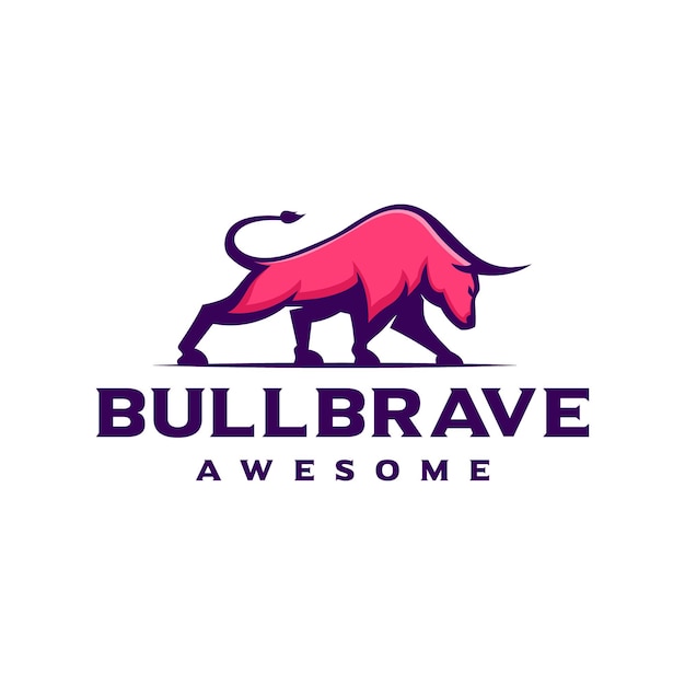 Vetor modelo de design do logotipo do bull taurus bison buffalo.