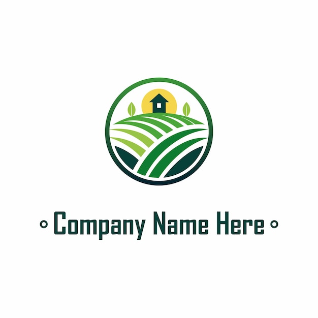 Modelo de design do logotipo do vetor agrícola