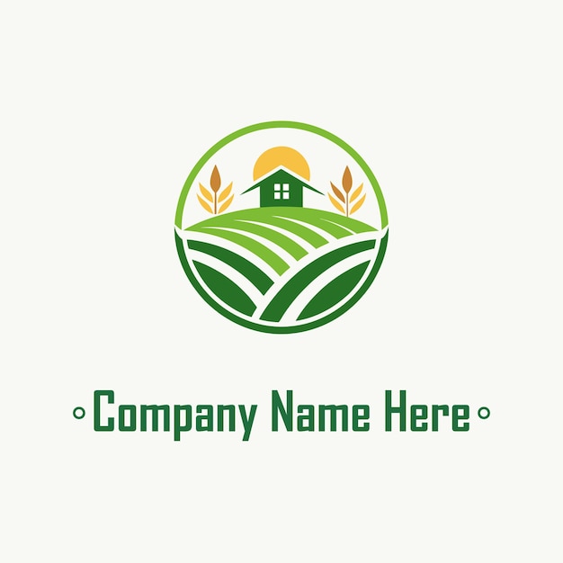 Modelo de design do logotipo do vetor agrícola
