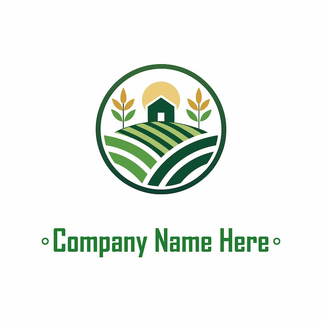 Modelo de design do logotipo do vetor agrícola
