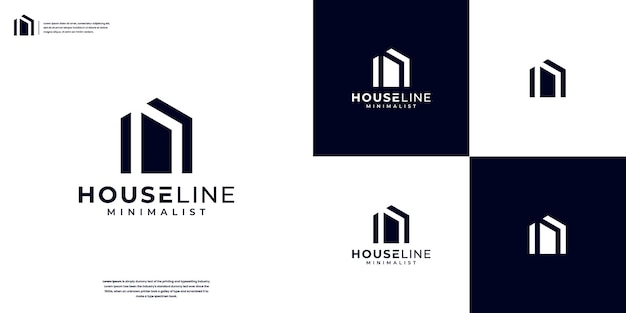 Modelo de design do logotipo Minimalist Home