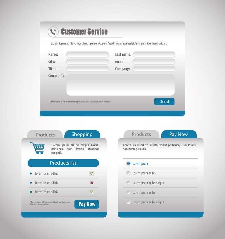 Vetor modelo de design do site