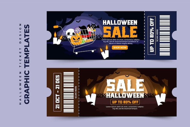 Vetor modelo de design gráfico de halloween simples e elegante que é fácil de personalizar