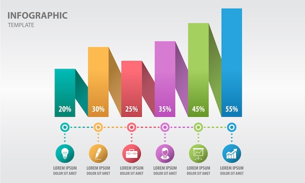 Modelo de design gráfico infográfico