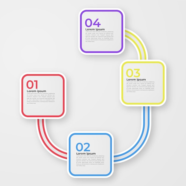 Modelo de design infográfico com lugar para seus dados