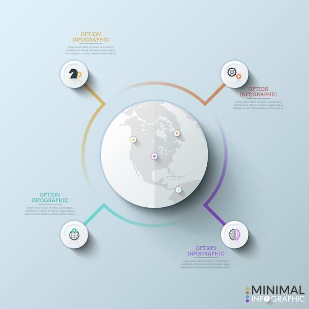 Modelo de design moderno infográfico