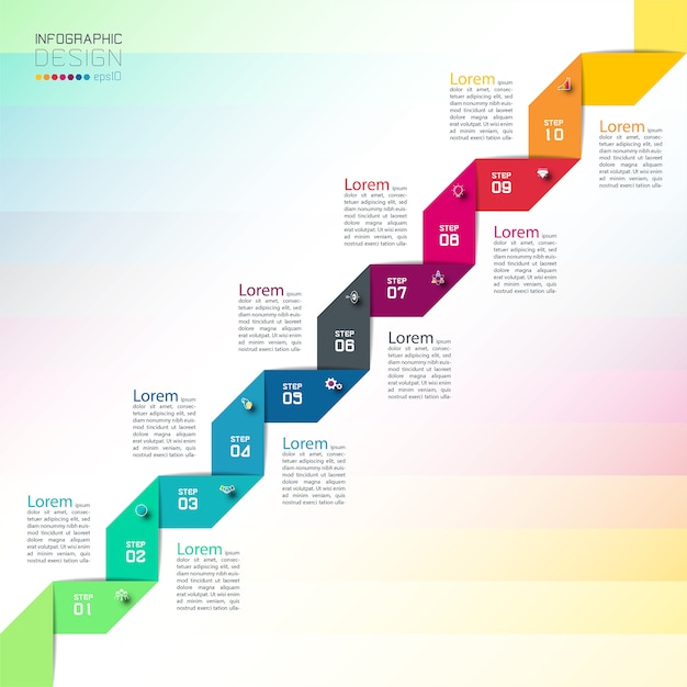 Modelo de design moderno usar para infográficos.