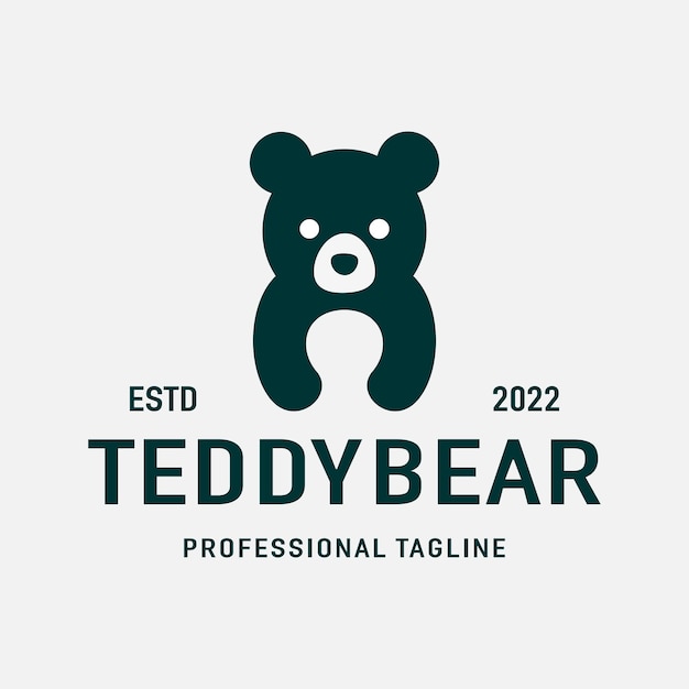 Modelo de design premium de logotipo de urso