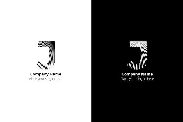 Modelo de design simples de logotipo J Latter