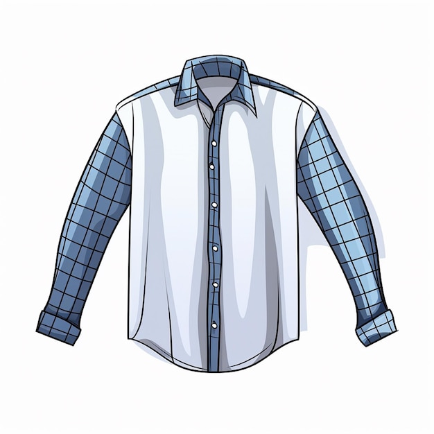 Vetor modelo de design vector camisa ilustração frente moda desgaste manga branca homens têxteis cl