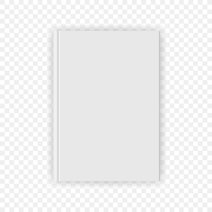 Vetor modelo de design vertical branco em branco de capa de livro vector modelo de capa de livro vazio isolado em fundo transparente