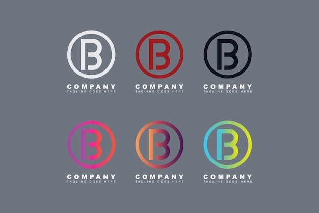 Vetor modelo de design vetorial da letra b do logotipo