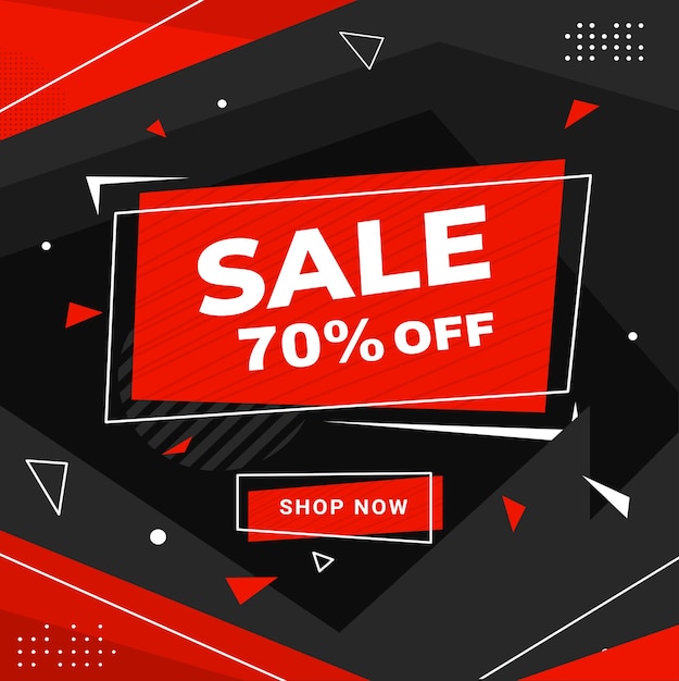 Modelo de design vetorial da loja de promoção de desconto