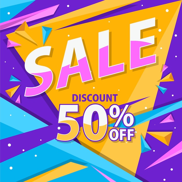 Modelo de design vetorial da loja de promoção de desconto