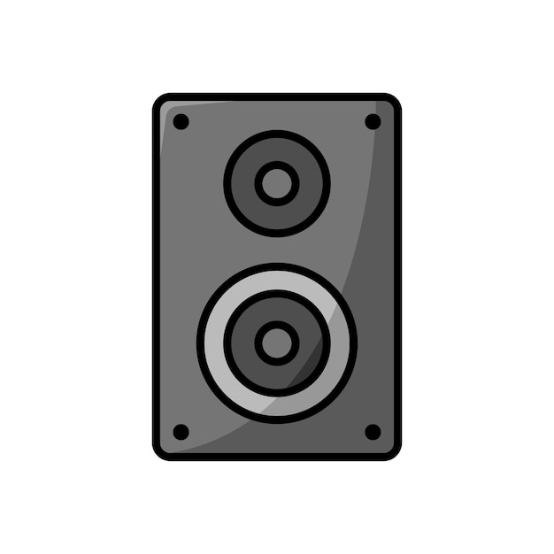 modelo de design vetorial de ícone de alto-falante de música simples e limpo