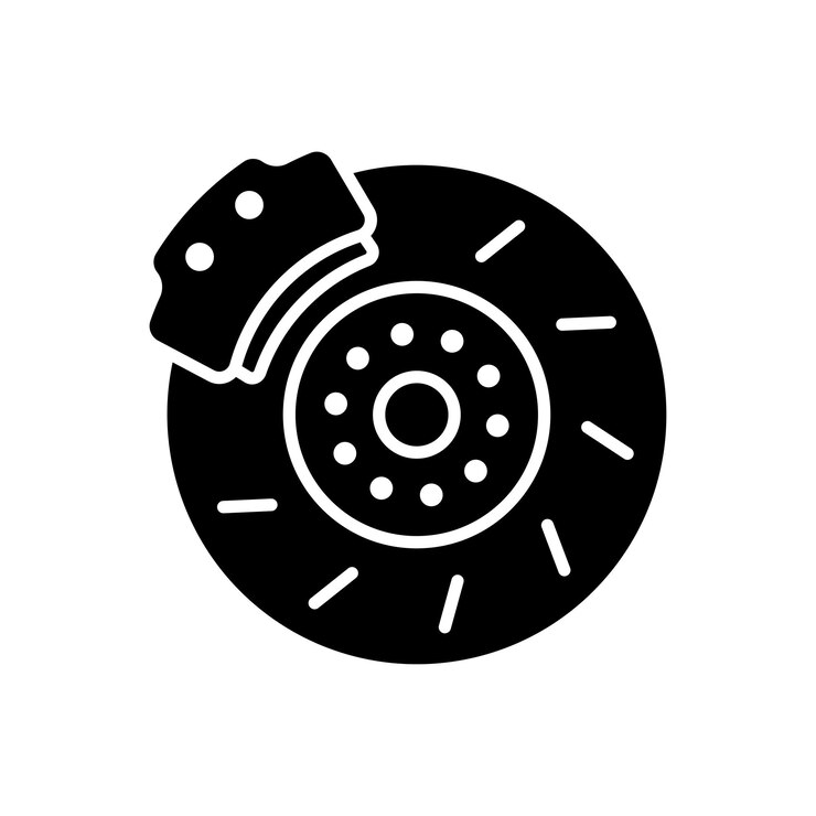 Vetor modelo de design vetorial de ícone de disco de freio simples e limpo