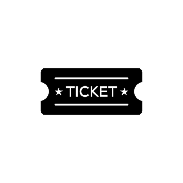 Modelo de design vetorial de ícone de ingresso